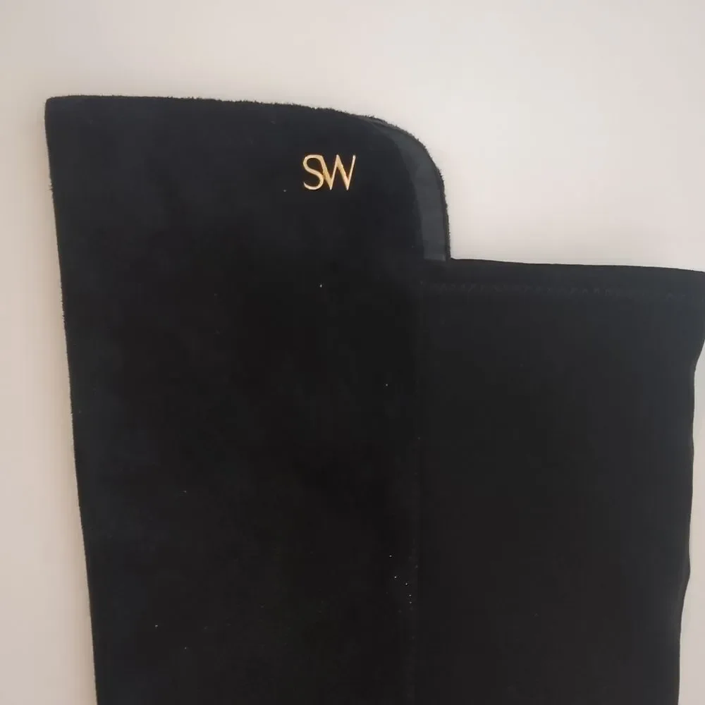 Stuart Weitzman Keelan Over-The-Knee Boot Black Suede Size 8.5